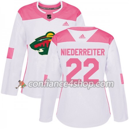 Adidas Maillot de Hockey Minnesota Wild Nino Niederreiter 22 2017-2018 Blanc Rose Fashion Authentic - Femme Adidas Maillot de Hockey Minnesota Wild Nino Niederreiter 22 2017-2018 Blanc Rose Fashion Authentic - Femme